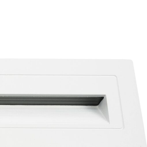 kelvo® STEPART KLV-101-0088 Χωνευτό Φωτιστικό Σκαλοπατιού / Διαδρόμου LED 4W 500lm 45° AC 220-240V Αδιάβροχο IP65 Θερμό Λευκό 2700K – Lumileds SMD Chip & TÜV SÜD Driver – Λευκό Ματ – Μ21 x Π5.5 x Υ6.5cm / Q20.3 x 5.6cm – 5 Χρόνια Εγγύηση