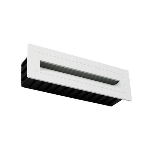 kelvo® STEPART KLV-101-0088 Χωνευτό Φωτιστικό Σκαλοπατιού / Διαδρόμου LED 4W 500lm 45° AC 220-240V Αδιάβροχο IP65 Θερμό Λευκό 2700K – Lumileds SMD Chip & TÜV SÜD Driver – Λευκό Ματ – Μ21 x Π5.5 x Υ6.5cm / Q20.3 x 5.6cm – 5 Χρόνια Εγγύηση