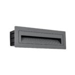 kelvo® STEPART KLV-101-0087 Χωνευτό Φωτιστικό Σκαλοπατιού / Διαδρόμου LED 4W 500lm 45° AC 220-240V Αδιάβροχο IP65 Θερμό Λευκό 2700K – Lumileds SMD Chip & TÜV SÜD Driver – Γκρι Ανθρακί Ματ – Μ21 x Π5.5 x Υ6.5cm / Q20.3 x 5.6cm – 5 Χρόνια Εγγύηση
