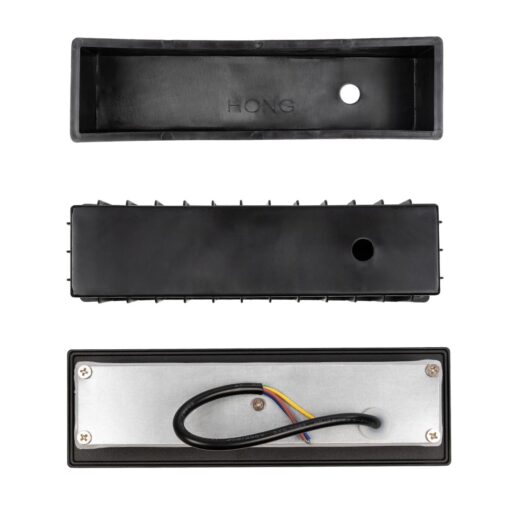 kelvo® STEPART KLV-101-0086 Χωνευτό Φωτιστικό Σκαλοπατιού / Διαδρόμου LED 4W 500lm 45° AC 220-240V Αδιάβροχο IP65 Θερμό Λευκό 2700K – Lumileds SMD Chip & TÜV SÜD Driver – Μαύρο Ματ – Μ21 x Π5.5 x Υ6.5cm / Q20.3 x 5.6cm – 5 Χρόνια Εγγύηση