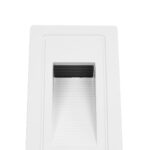 kelvo® STEPART KLV-101-0091 Χωνευτό Φωτιστικό Σκαλοπατιού / Διαδρόμου LED 3W 375lm 45° AC 220-240V Αδιάβροχο IP65 Θερμό Λευκό 2700K – Lumileds SMD Chip & TÜV SÜD Driver – Λευκό Ματ – Μ6 x Π5.5 x Υ10cm / Q5 x 9.6cm – 5 Χρόνια Εγγύηση