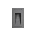 kelvo® STEPART KLV-101-0090 Χωνευτό Φωτιστικό Σκαλοπατιού / Διαδρόμου LED 3W 375lm 45° AC 220-240V Αδιάβροχο IP65 Θερμό Λευκό 2700K – Lumileds SMD Chip & TÜV SÜD Driver – Γκρι Ανθρακί Ματ – Μ6 x Π5.5 x Υ10cm / Q5 x 9.6cm – 5 Χρόνια Εγγύηση
