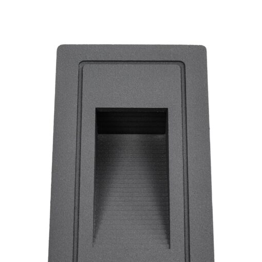 kelvo® STEPART KLV-101-0090 Χωνευτό Φωτιστικό Σκαλοπατιού / Διαδρόμου LED 3W 375lm 45° AC 220-240V Αδιάβροχο IP65 Θερμό Λευκό 2700K – Lumileds SMD Chip & TÜV SÜD Driver – Γκρι Ανθρακί Ματ – Μ6 x Π5.5 x Υ10cm / Q5 x 9.6cm – 5 Χρόνια Εγγύηση