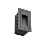 kelvo® STEPART KLV-101-0090 Χωνευτό Φωτιστικό Σκαλοπατιού / Διαδρόμου LED 3W 375lm 45° AC 220-240V Αδιάβροχο IP65 Θερμό Λευκό 2700K – Lumileds SMD Chip & TÜV SÜD Driver – Γκρι Ανθρακί Ματ – Μ6 x Π5.5 x Υ10cm / Q5 x 9.6cm – 5 Χρόνια Εγγύηση