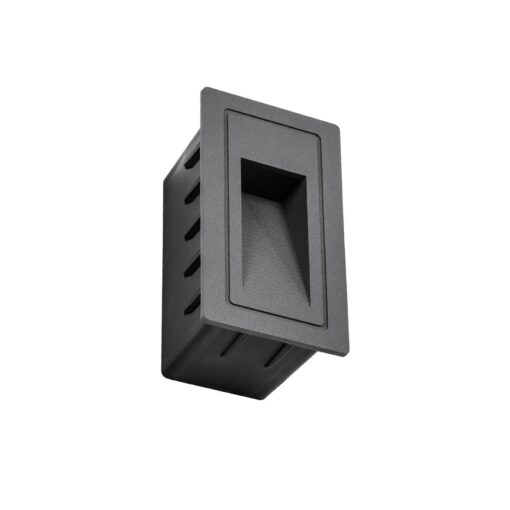 kelvo® STEPART KLV-101-0090 Χωνευτό Φωτιστικό Σκαλοπατιού / Διαδρόμου LED 3W 375lm 45° AC 220-240V Αδιάβροχο IP65 Θερμό Λευκό 2700K – Lumileds SMD Chip & TÜV SÜD Driver – Γκρι Ανθρακί Ματ – Μ6 x Π5.5 x Υ10cm / Q5 x 9.6cm – 5 Χρόνια Εγγύηση