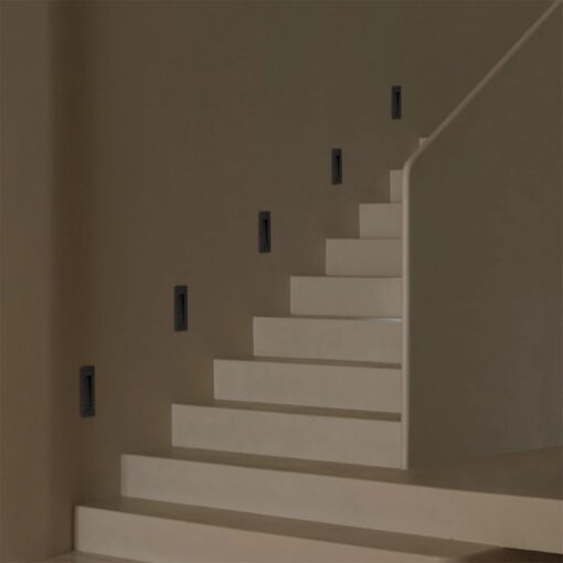 kelvo® STEPART KLV-101-0092 Χωνευτό Φωτιστικό Σκαλοπατιού / Διαδρόμου LED 3W 375lm 45° AC 220-240V Αδιάβροχο IP65 Θερμό Λευκό 2700K – Lumileds SMD Chip & TÜV SÜD Driver – Μαύρο Ματ – Μ6.5 x Π6.5 x Υ21cm / Q5.4 x 18.9cm – 5 Χρόνια Εγγύηση