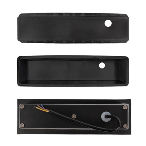 kelvo® STEPART KLV-101-0092 Χωνευτό Φωτιστικό Σκαλοπατιού / Διαδρόμου LED 3W 375lm 45° AC 220-240V Αδιάβροχο IP65 Θερμό Λευκό 2700K – Lumileds SMD Chip & TÜV SÜD Driver – Μαύρο Ματ – Μ6.5 x Π6.5 x Υ21cm / Q5.4 x 18.9cm – 5 Χρόνια Εγγύηση