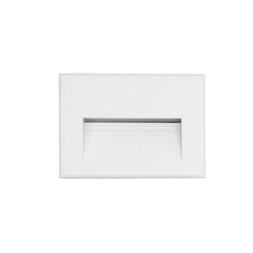 kelvo® STEPART KLV-101-0085 Χωνευτό Φωτιστικό Σκαλοπατιού / Διαδρόμου LED 3W 375lm 45° AC 220-240V Αδιάβροχο IP65 Θερμό Λευκό 2700K – Lumileds SMD Chip & TÜV SÜD Driver – Λευκό Ματ – Μ11.5 x Π5.3 x Υ8.3cm / Q10.6 x 7.6cm – 5 Χρόνια Εγγύηση