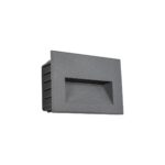 kelvo® STEPART KLV-101-0084 Χωνευτό Φωτιστικό Σκαλοπατιού / Διαδρόμου LED 3W 375lm 45° AC 220-240V Αδιάβροχο IP65 Θερμό Λευκό 2700K – Lumileds SMD Chip & TÜV SÜD Driver – Γκρι Ανθρακί Ματ – Μ11.5 x Π5.3 x Υ8.3cm / Q10.6 x 7.6cm – 5 Χρόνια Εγγύηση