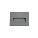 kelvo® STEPART KLV-101-0084 Χωνευτό Φωτιστικό Σκαλοπατιού / Διαδρόμου LED 3W 375lm 45° AC 220-240V Αδιάβροχο IP65 Θερμό Λευκό 2700K – Lumileds SMD Chip & TÜV SÜD Driver – Γκρι Ανθρακί Ματ – Μ11.5 x Π5.3 x Υ8.3cm / Q10.6 x 7.6cm – 5 Χρόνια Εγγύηση