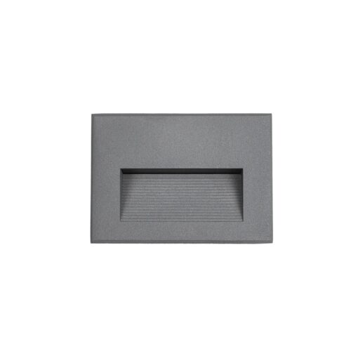 kelvo® STEPART KLV-101-0084 Χωνευτό Φωτιστικό Σκαλοπατιού / Διαδρόμου LED 3W 375lm 45° AC 220-240V Αδιάβροχο IP65 Θερμό Λευκό 2700K – Lumileds SMD Chip & TÜV SÜD Driver – Γκρι Ανθρακί Ματ – Μ11.5 x Π5.3 x Υ8.3cm / Q10.6 x 7.6cm – 5 Χρόνια Εγγύηση