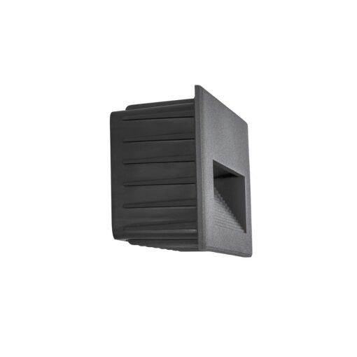 kelvo® STEPART KLV-101-0084 Χωνευτό Φωτιστικό Σκαλοπατιού / Διαδρόμου LED 3W 375lm 45° AC 220-240V Αδιάβροχο IP65 Θερμό Λευκό 2700K – Lumileds SMD Chip & TÜV SÜD Driver – Γκρι Ανθρακί Ματ – Μ11.5 x Π5.3 x Υ8.3cm / Q10.6 x 7.6cm – 5 Χρόνια Εγγύηση
