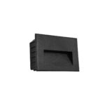 kelvo® STEPART KLV-101-0083 Χωνευτό Φωτιστικό Σκαλοπατιού / Διαδρόμου LED 3W 375lm 45° AC 220-240V Αδιάβροχο IP65 Θερμό Λευκό 2700K – Lumileds SMD Chip & TÜV SÜD Driver – Μαύρο Ματ – Μ11.5 x Π5.3 x Υ8.3cm / Q10.6 x 7.6cm – 5 Χρόνια Εγγύηση