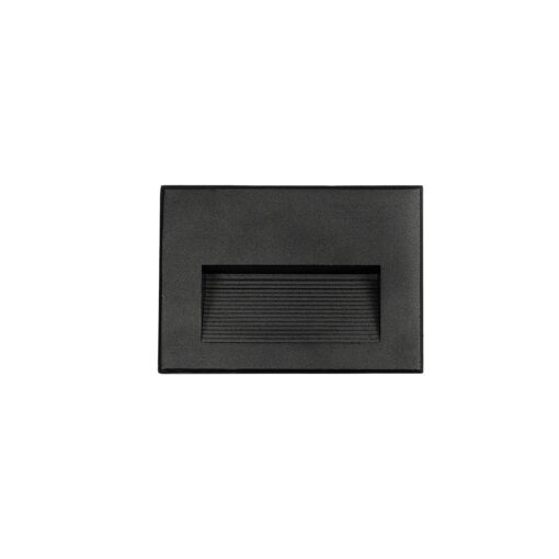 kelvo® STEPART KLV-101-0083 Χωνευτό Φωτιστικό Σκαλοπατιού / Διαδρόμου LED 3W 375lm 45° AC 220-240V Αδιάβροχο IP65 Θερμό Λευκό 2700K – Lumileds SMD Chip & TÜV SÜD Driver – Μαύρο Ματ – Μ11.5 x Π5.3 x Υ8.3cm / Q10.6 x 7.6cm – 5 Χρόνια Εγγύηση