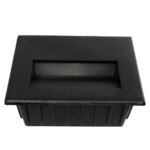 kelvo® STEPART KLV-101-0083 Χωνευτό Φωτιστικό Σκαλοπατιού / Διαδρόμου LED 3W 375lm 45° AC 220-240V Αδιάβροχο IP65 Θερμό Λευκό 2700K – Lumileds SMD Chip & TÜV SÜD Driver – Μαύρο Ματ – Μ11.5 x Π5.3 x Υ8.3cm / Q10.6 x 7.6cm – 5 Χρόνια Εγγύηση