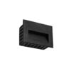 kelvo® STEPART KLV-101-0083 Χωνευτό Φωτιστικό Σκαλοπατιού / Διαδρόμου LED 3W 375lm 45° AC 220-240V Αδιάβροχο IP65 Θερμό Λευκό 2700K – Lumileds SMD Chip & TÜV SÜD Driver – Μαύρο Ματ – Μ11.5 x Π5.3 x Υ8.3cm / Q10.6 x 7.6cm – 5 Χρόνια Εγγύηση