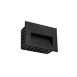 kelvo® STEPART KLV-101-0083 Χωνευτό Φωτιστικό Σκαλοπατιού / Διαδρόμου LED 3W 375lm 45° AC 220-240V Αδιάβροχο IP65 Θερμό Λευκό 2700K – Lumileds SMD Chip & TÜV SÜD Driver – Μαύρο Ματ – Μ11.5 x Π5.3 x Υ8.3cm / Q10.6 x 7.6cm – 5 Χρόνια Εγγύηση