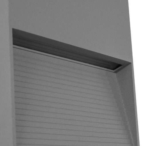 kelvo® STEPART KLV-101-0105 Φωτιστικό Σκαλοπατιού / Διαδρόμου LED 4W 500lm 45° AC 220-240V Αδιάβροχο IP65 Θερμό Λευκό 2700K – Lumileds SMD Chip & TÜV SÜD Driver – Γκρι Ανθρακί Ματ – Μ15 x Π3.5 x Υ15cm – 5 Χρόνια Εγγύηση