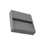 kelvo® STEPART KLV-101-0105 Φωτιστικό Σκαλοπατιού / Διαδρόμου LED 4W 500lm 45° AC 220-240V Αδιάβροχο IP65 Θερμό Λευκό 2700K – Lumileds SMD Chip & TÜV SÜD Driver – Γκρι Ανθρακί Ματ – Μ15 x Π3.5 x Υ15cm – 5 Χρόνια Εγγύηση