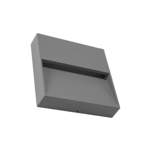 kelvo® STEPART KLV-101-0105 Φωτιστικό Σκαλοπατιού / Διαδρόμου LED 4W 500lm 45° AC 220-240V Αδιάβροχο IP65 Θερμό Λευκό 2700K – Lumileds SMD Chip & TÜV SÜD Driver – Γκρι Ανθρακί Ματ – Μ15 x Π3.5 x Υ15cm – 5 Χρόνια Εγγύηση