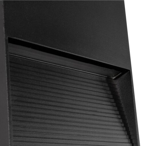 kelvo® STEPART KLV-101-0104 Φωτιστικό Σκαλοπατιού / Διαδρόμου LED 4W 500lm 45° AC 220-240V Αδιάβροχο IP65 Θερμό Λευκό 2700K – Lumileds SMD Chip & TÜV SÜD Driver – Μαύρο Ματ – Μ15 x Π3.5 x Υ15cm – 5 Χρόνια Εγγύηση