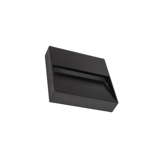 kelvo® STEPART KLV-101-0104 Φωτιστικό Σκαλοπατιού / Διαδρόμου LED 4W 500lm 45° AC 220-240V Αδιάβροχο IP65 Θερμό Λευκό 2700K – Lumileds SMD Chip & TÜV SÜD Driver – Μαύρο Ματ – Μ15 x Π3.5 x Υ15cm – 5 Χρόνια Εγγύηση