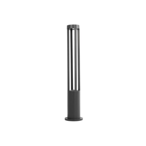 kelvo® GREMO KLV-101-0123 Φωτιστικό Κολωνάκι Κήπου LED 7W 875lm 45° AC 220-240V Αδιάβροχο IP65 Θερμό Λευκό 2700K – Bridgelux COB Chip & TÜV SÜD Driver – Γκρι Ανθρακί Ματ – Μ15.5 x Π15.5 x Υ80cm – 5 Χρόνια Εγγύηση