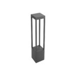 kelvo® GREMO KLV-101-0124 Φωτιστικό Κολωνάκι Κήπου LED 7W 875lm 45° AC 220-240V Αδιάβροχο IP65 Θερμό Λευκό 2700K – Bridgelux COB Chip & TÜV SÜD Driver – Γκρι Ανθρακί Ματ – Μ15 x Π15 x Υ80.5cm – 5 Χρόνια Εγγύηση