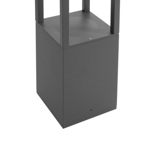 kelvo® GREMO KLV-101-0124 Φωτιστικό Κολωνάκι Κήπου LED 7W 875lm 45° AC 220-240V Αδιάβροχο IP65 Θερμό Λευκό 2700K – Bridgelux COB Chip & TÜV SÜD Driver – Γκρι Ανθρακί Ματ – Μ15 x Π15 x Υ80.5cm – 5 Χρόνια Εγγύηση