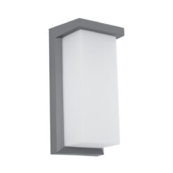Alternative view of GLOBOSTAR® LOFT 60759 Μοντέρνο Φωτιστικό Τοίχου - Απλίκα LED 18W 1890lm 120° AC 220-240V Αδιάβροχο IP65 Φυσικό Λευκό 4500K - Bridgelux SMD Chip - Γκρι Ματ - Μ24.5 x Π11 x Υ9.5cm - 3 Χρόνια Εγγύηση