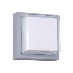 Alternative view of GLOBOSTAR® NEXUS 60768 Μοντέρνο Φωτιστικό Τοίχου - Απλίκα LED 10W 1050lm 120° AC 220-240V Αδιάβροχο IP65 Φυσικό Λευκό 4500K - Bridgelux SMD Chip - Γκρι - Μ17 x Π17 x Υ9cm - 3 Χρόνια Εγγύηση