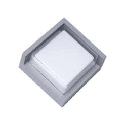 Alternative view of GLOBOSTAR® APEX 60771 Μοντέρνο Φωτιστικό Τοίχου - Απλίκα LED 10W 1050lm 120° AC 220-240V Αδιάβροχο IP65 Φυσικό Λευκό 4500K - Bridgelux SMD Chip - Γκρι - Μ17 x Π17 x Υ9cm - 3 Χρόνια Εγγύηση