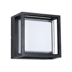 Alternative view of GLOBOSTAR® MAJESTIC 60773 Μοντέρνο Φωτιστικό Τοίχου - Απλίκα LED 10W 1050lm 120° AC 220-240V Αδιάβροχο IP65 Φυσικό Λευκό 4500K - Bridgelux SMD Chip - Μαύρο Ματ - Μ17 x Π17 x Υ9cm - 3 Χρόνια Εγγύηση