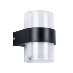 Alternative view of GLOBOSTAR® EMPIRE 60776 Μοντέρνο Φωτιστικό Τοίχου - Απλίκα LED 10W 1050lm 120° AC 220-240V Αδιάβροχο IP65 Φυσικό Λευκό 4500K - Bridgelux SMD Chip & TÜV SÜD Driver - Διάφανο & Μαύρο Ματ - M10 x Π11 x Υ13.5cm - 3 Χρόνια Εγγύηση