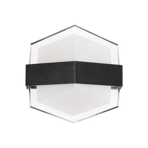 GLOBOSTAR® EMPIRE 60781 Μοντέρνο Φωτιστικό Τοίχου – Απλίκα LED 12W 1200lm 120° AC 220-240V Αδιάβροχο IP65 Θερμό Λευκό 2700K – Bridgelux SMD Chip & TÜV SÜD Driver – Μαύρο Ματ – Μ18.5 x Π10 x Υ17.5cm – 3 Χρόνια Εγγύηση