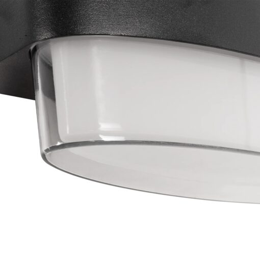 GLOBOSTAR® EMPIRE 60783 Μοντέρνο Φωτιστικό Τοίχου – Απλίκα LED 12W 1200lm 120° AC 220-240V Αδιάβροχο IP65 Θερμό Λευκό 2700K – Bridgelux SMD Chip & TÜV SÜD Driver – Μαύρο Ματ – Μ18.5 x Π9 x Υ12cm – 3 Χρόνια Εγγύηση