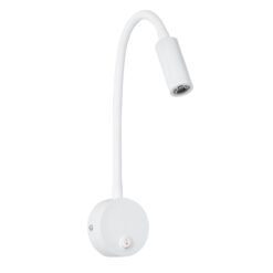Alternative view of GLOBOSTAR® GOOSE 60876 Μοντέρνο Φωτιστικό Τοίχου - Απλίκα Ξενοδοχείου Reading Light LED 3W 300lm 36° AC 220-240V IP20 Φυσικό Λευκό 4500K - CREE XPE Chip & TÜV SÜD Driver - Λευκό Ματ - Μ6.5 x Π15 x Υ24.5cm - 3 Χρόνια Εγγύηση