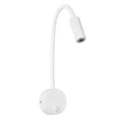 GLOBOSTAR® GOOSE 60876 Μοντέρνο Φωτιστικό Τοίχου - Απλίκα Ξενοδοχείου Reading Light LED 3W 300lm 36° AC 220-240V IP20 Φυσικό Λευκό 4500K - CREE XPE Chip & TÜV SÜD Driver - Λευκό Ματ - Μ6.5 x Π15 x Υ24.5cm - 3 Χρόνια Εγγύηση