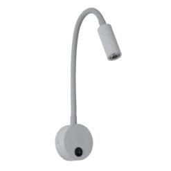 Alternative view of GLOBOSTAR® GOOSE 60877 Μοντέρνο Φωτιστικό Τοίχου - Απλίκα Ξενοδοχείου Reading Light LED 3W 300lm 36° AC 220-240V IP20 Φυσικό Λευκό 4500K - CREE XPE Chip & TÜV SÜD Driver - Γκρι Ανθρακί Ματ - Μ6.5 x Π15 x Υ24.5cm - 3 Χρόνια Εγγύηση