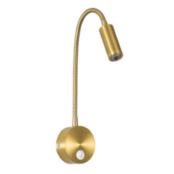 Alternative view of GLOBOSTAR® GOOSE 60880 Μοντέρνο Φωτιστικό Τοίχου - Απλίκα Ξενοδοχείου Reading Light LED 3W 300lm 36° AC 220-240V IP20 Φυσικό Λευκό 4500K - CREE XPE Chip & TÜV SÜD Driver - Σατινέ Χρυσό Βούρτσας - Μ6.5 x Π15 x Υ24.5cm - 3 Χρόνια Εγγύηση