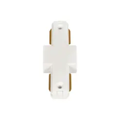 GLOBOSTAR® EUROTRACK-1PH 60904 Μονοφασικός Σύνδεσμος Ι Επέκτασης Ράγας 2 Καλωδίων 1L+1N για Σύστημα Ράγας Eurotrack-1PH AC 220-240V IP20 - Λευκό Ματ - Μ9.3 x Π3.5 x Υ1.6cm