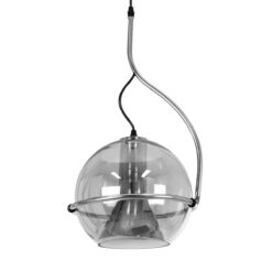 Alternative view of GLOBOSTAR® GLASSO 60928 Μοντέρνο Κρεμαστό Φωτιστικό Οροφής με Ντουί 1 x E27 AC 220-240V IP20 - Ασημί - Μ27 x Π27 x Υ52cm