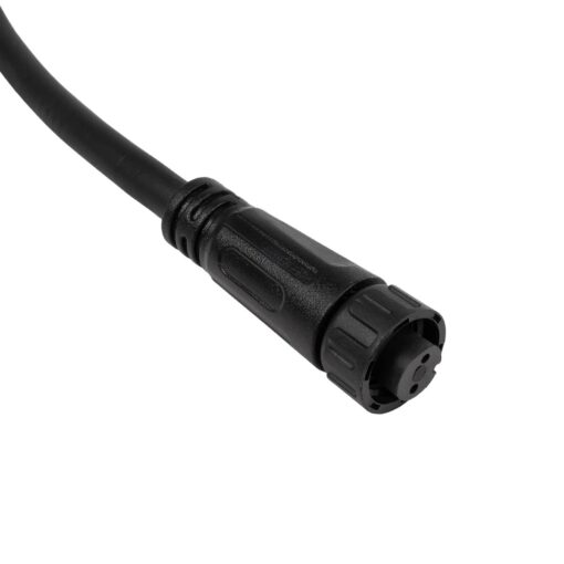 GLOBOSTAR® CONNECTOR 60955 2 Pin Καλώδιο/Επέκταση Ι 1 Μέτρου με Είσοδο 1 x Αρσενικό Βύσμα & Έξοδο 1 x Θηλυκό Βύσμα Αδιάβροχο IP68 – Μαύρο – Μ100 x Π1.5 x Υ1.5cm