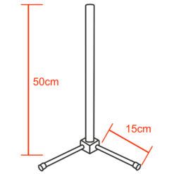 Alternative view of Μοντέρνο Minimal Επιτραπέζιο Μαύρο Φωτιστικό 50cm LED 8 Watt με Ασύρματο Χειριστήριο RF & Dimmer Κόκκινο GloboStar ALIEN Design GLOBO-50-4