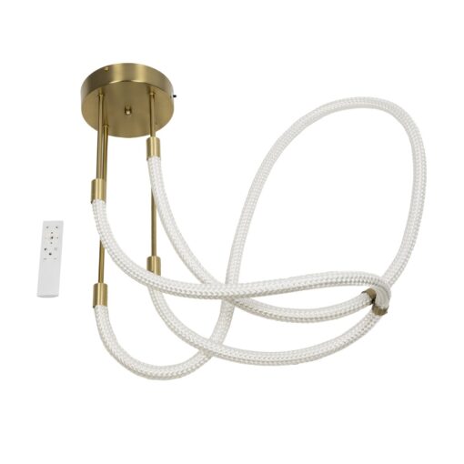 kelvo® GLOW KLV-101-0153 Φωτιστικό Οροφής LED 42W 4200lm 360° AC 220-240V IP20 Ρυθμιζόμενο Λευκό CCT με Χειριστήριο από 2700K έως 6000K Dimmable – Lumileds SMD Chip – Χρυσό Πλατίνα – Μ50 x Π50 x Υ70cm – 3 Χρόνια Εγγύηση