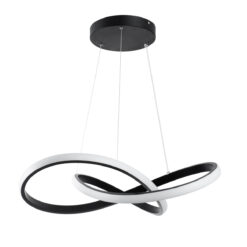 Alternative view of GLOBOSTAR® DEXTER 61049 Μοντέρνο Κρεμαστό Φωτιστικό Οροφής LED 72W 8064lm 300° AC 220-240V IP20 Ρυθμιζόμενο Λευκό CCT με Χειριστήριο από 2700K έως 6000K Dimmable - Lumileds SMD Chip - Μαύρο Ματ - Μ56 x Π56 x Υ14cm - 3 Χρόνια Εγγύηση