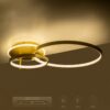 GLOBOSTAR® NEMESIS 61107 Μοντέρνο Φωτιστικό Οροφής LED 67W 7573lm 360° AC 220-240V IP20 Ρυθμιζόμενο Λευκό CCT με Χειριστήριο από 2700K έως 6000K Dimmable – Lumileds SMD Chip – Χρυσό Βούρτσας – Μ84 x Π45 x Υ13cm – 3 Χρόνια Εγγύηση