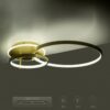 GLOBOSTAR® NEMESIS 61107 Μοντέρνο Φωτιστικό Οροφής LED 67W 7573lm 360° AC 220-240V IP20 Ρυθμιζόμενο Λευκό CCT με Χειριστήριο από 2700K έως 6000K Dimmable – Lumileds SMD Chip – Χρυσό Βούρτσας – Μ84 x Π45 x Υ13cm – 3 Χρόνια Εγγύηση