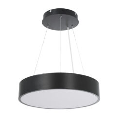 Alternative view of GLOBOSTAR® BURTON 61200 Μοντέρνο Κρεμαστό Φωτιστικό Οροφής LED 67W 7370lm 120° AC 220-240V IP20 Ρυθμιζόμενο Λευκό CCT με Χειριστήριο από 2700K έως 6000K Dimmable - Lumileds SMD Chip - Μαύρο Ματ - Μ40 x Π40 x Υ8cm - 3 Χρόνια Εγγύηση