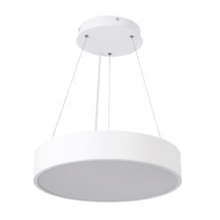 Alternative view of GLOBOSTAR® BURTON 61201 Μοντέρνο Κρεμαστό Φωτιστικό Οροφής LED 67W 7370lm 120° AC 220-240V IP20 Ρυθμιζόμενο Λευκό CCT με Χειριστήριο από 2700K έως 6000K Dimmable - Lumileds SMD Chip - Λευκό Ματ - Μ40 x Π40 x Υ8cm - 3 Χρόνια Εγγύηση
